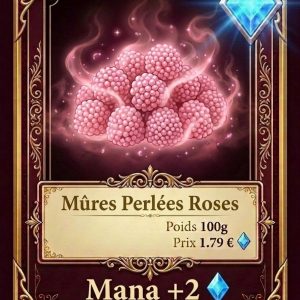 Mûres perlées roses
