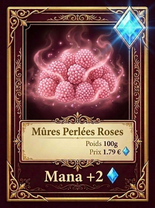 Mûres perlées roses