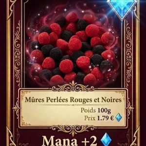 Mures perlées rouges et noires1 Mûres perlées rouges et noires
