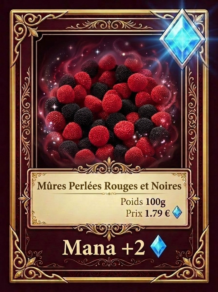 Mûres Perlées Rouges et Noires