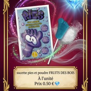 SUCETTE PIES AU FRUITS DES BOIS Sucette pies et poudre Fruits des bois
