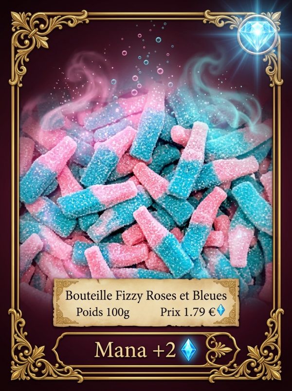 bouteille fizzy rose et bleu Bouteille Fizzy
