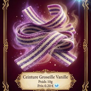 Ceinture groseille/vanille