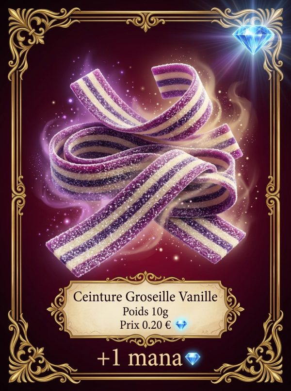 ceinture groseille vanille Ceinture groseille/vanille