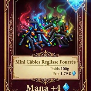 mini cables reglisse fourés1 Mini Câbles reglisse fourrés