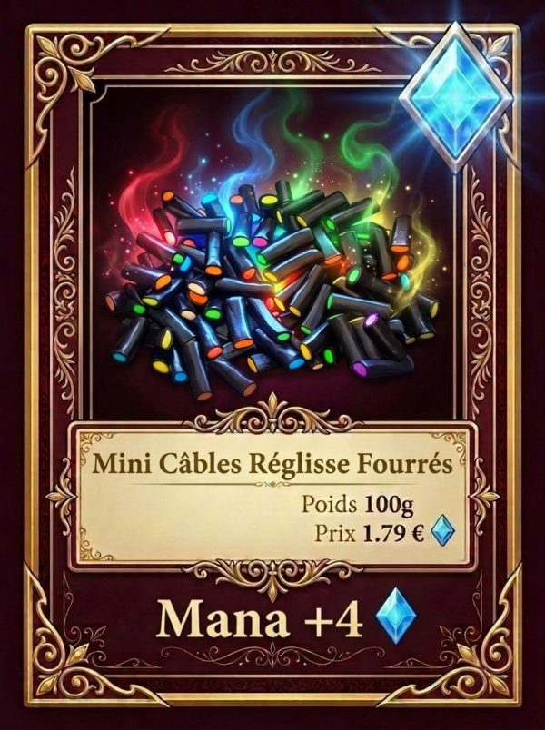 mini cables reglisse fourés1 Mini Câbles reglisse fourrés